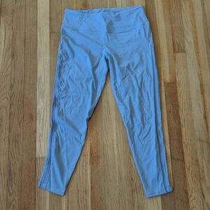Victoria's Secret Victoria Sport Knockout Blue leggings with macrame side detail